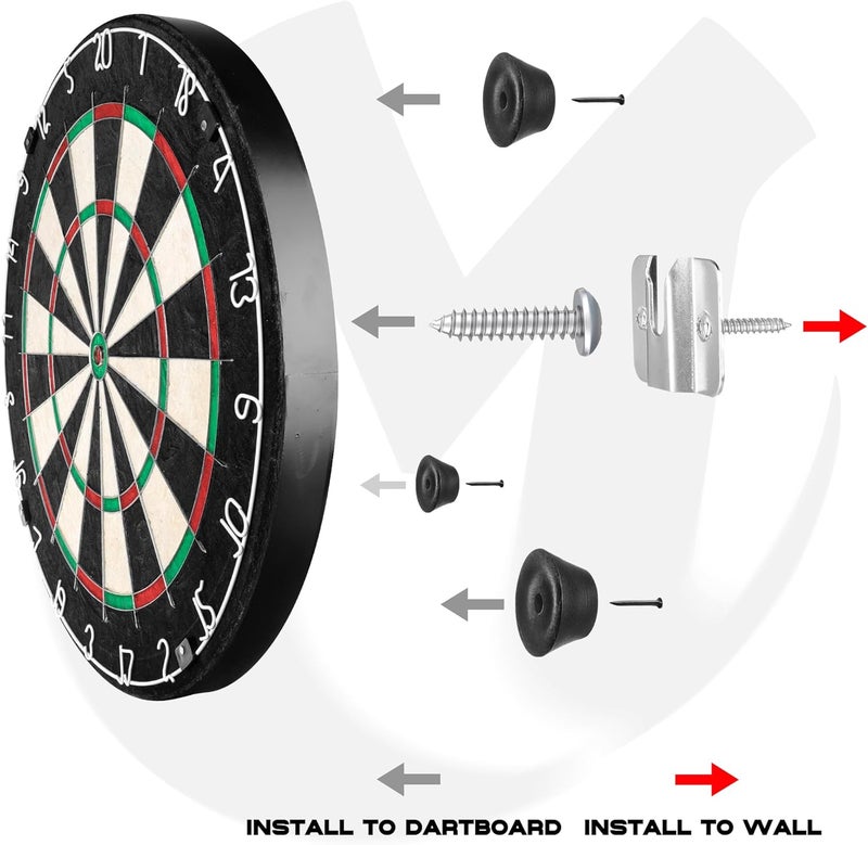 MageRabbit Dartboard Hanger - Wall Mounting Kit with Hooks for Dartboard - Image 3